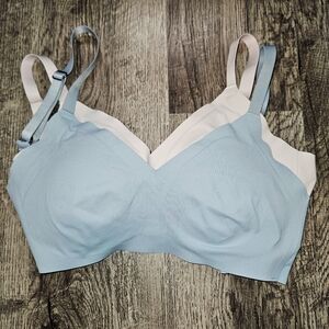 Aerie Smoothez Padded Bralettes, gray and nude colour, Size S